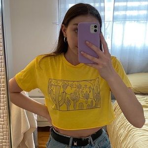 Bright Yellow shirt from Romwe